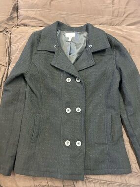 O'Neill Black Double-Breasted Pea Coat